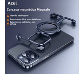Metal borderless Airbag Anti Drop Cover,For iPhone 14 1516 ProMax Magsafe Wireless Charging Hidden Bracket Shock Absorber Bumper