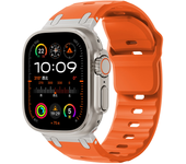 Sport Silicone Strap for Apple watch ultra 2 band 49mm Stainless Steel correa bracelet iwatch Series 9 8 7 SE 10 45mm 44mm 46mm