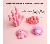 Mermaid Cake Topper Blue Ocean Seahorse Starfish Seaweed Coral for Kids 1st Birthday Party Boy Girl Baby Shower Party Decoration