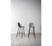 Frida - Taburete de polypropylene Dark Gris-Juego de 4