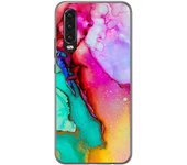 Tumundosmartphone Funda Gel Tpu para Huawei P30 diseño Mármol 15 Dibujos