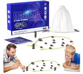 Imán Juego de Ajedrez-2024 Nuevo Juego Familiar-Divertido Imán Juego de Ajedrez Imanes Azul