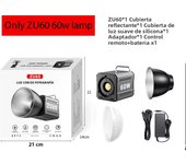 ZU80/ZU60 Photo Studio Light COB Bi-Color 2500-8500K CRI≥95 TLCI≥97 With Diffuser LED Video Lights Fill Lighting
