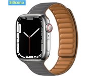 Leather Link for Apple Watch Band 45mm 41mm 40mm 44mm 49mm Original Magnetic Loop Bracelet IWatch Series 8 Ultra 3 SE 6 7 Strap
