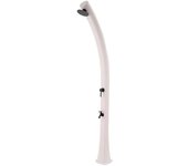 Ducha Solar Exterior Blanca Blackmatt Curvada Starmatrix Rio 22L Con Lavapiés Polietileno Blanco 226 Cm Ideal Para Jardín Piscina Camping Terraza Ducha Solar Pool y Ducha De Jardín Para Exterior