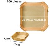 100PCS Airfryer Bakpapier Disposable Paper Tray Non-Stick Mat Oil-proof Liner Non-Stick Mat for Kitchen Oven Baking Paper