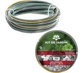 CM - Manguera de Jardín. Disponible a Elegir en Varios Tamaños Diferentes. Mangueras Jardín con Doble Tubo PVC con Polietileno de Alta Tenacidad. Manguera de Triple Capa, Resistente, Duradera, Transportable, Flexible. Manguera Verde de Exterior