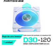PHANTEKS D30-120 12cm ARGB splicing-free chassis cooling fan 30mm thick 7 blades high wind pressure four-sided illusion