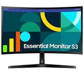 Monitor Curvo Samsung Essential Monitor S3 S24D366GAU/ 24"/ Full HD/ Negro