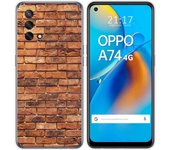 Tumundosmartphone Funda Gel Tpu para Oppo A74 4G diseño Ladrillo 04 Dibujos