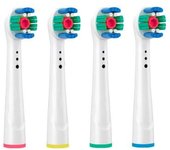 Mediawavestore - Cabezales de Cepillo de Dientes Eléctrico con Cerdas Blanqueadoras 3D - Juego de 4 Piezas