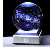 3,15 Pulseras K9 Cristal 3D Bola de Sistema Solar, modelo Sistema Solar Estrella Planeta Adorno, regalo