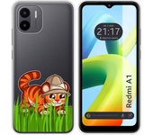 Funda Silicona Transparente para Xiaomi Redmi A1 diseño Tigre Dibujos