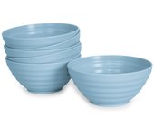 Plastic Forte - Juego de 6 Cuencos Classic de 570 ml Reutilizables. Ideal Fiestas. Azul