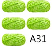 5pcs X100g Soft Velvet Yarn For Knitting Sweater Scarf Blankets Thick Crochet Yarn Threads