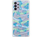 Funda compatible con Samsung Galaxy A32 5G - Patron caballitos de mar