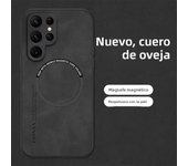 Sheepskin Vintage Magnetic Leather Soft Phone Case Cover for Samsung Galaxy S24 Ultra S20 S21 S22 S23 FE Note 20 Ultra 10 Plus