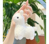 Cartoon Cute Alpaca Plush Pendant Creative Kawaii Doll Keychain Fashion Student Backpack Decoration Accessories Birthday Gifts