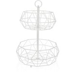 Versa Chrome Frutero, moderno, Medidas (Al x L x An) 30 x 4,3 x 30 cm, , Color Blanco