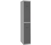 SimonRack Taquilla Vestuario Metálica, 2 Puerta, Incluye Llave, 1800x300x500 mm, Gris/Antracita - Simonlocker