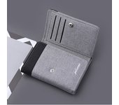 Canvas Wallet Men ID/photo Holders Black/blue/gray Card Holder Wallet Case 8 Slots Hasp Male Purse Credit Card Case