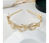 1 Amazon European and American headdress court style butterfly leaf metal alloy headband Hair headband
