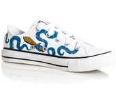 Zapatillas Converse Lona Pulpo Pirata - Diseño Pirata Divertido - Zapatilla Niña