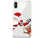 Carcasa para iPhone X - XS - Santa Claus Asomado