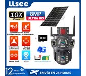LLSEE V380,Wireless WIFI solar closed-circuit television,CCTV,4G SIM solar camera,4K dual lens,outdoor security network camera