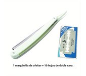 Afeitadora Manual Profesional De Acero Inoxidable Cuchillo De Barba Con 10 Hojas Para Hombres Corte Preciso Y Suave