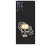 Funda compatible con Samsung Galaxy A71 - tatoo calavera dotwork