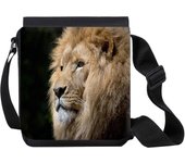 MERCHANDMANIA BANDOLERA PEQUEÑA leon majestuoso salvaje selva savana feroz fiera bolso bandoleer