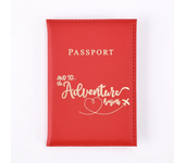 2024 New PU Leather Travel Passport Cover Heart Letter Print Women Passport Holder Case for Men Travel Document Credit Card Case