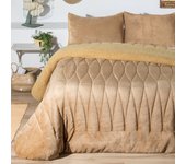 Manterol Outlet - Edredón comforter de borreguito geométrico. Tejido térmico sherpa muy cálido, suave y mullido para un descanso reparador en invierno.