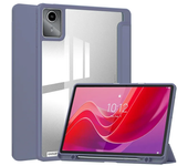 Tablet Case for Lenovo Xiaoxin Pad 2024 Tab M11 11 Inch Trifold Pencil Holder Acrylic Back Flip Stand Kickstand Shockproof Cover