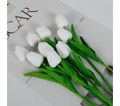 5pcs 1 Bouquet Orange Tulip Flower Artificial Tulip Bouquet Fake Flower for Home Garden Wedding Decor