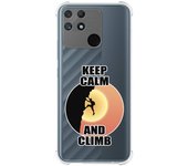 Funda Silicona Antigolpes para Realme Narzo 50A diseño Hombre Escalada Dibujos