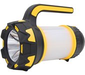 Linterna de Mano LED Edm 300lm, Frontal y Lateral, Emergencia Roja, Potencia Ajustable, Batería Recargable