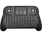 V8 2.4G Mini Wireless Keyboard 7 Color Backlit Spanish Portuguese Bluetooth Air Mouse Remote Control Touchpad for Android TV Box