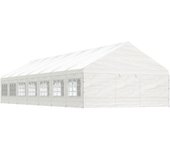 vidaXL Cenador con techo polietileno blanco 15,61x5,88x3,75 m