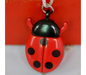 New Fashion Cute Small Golden Beetle Pocket Watchs With Chain Lightweight Necklace Pendant Clock Adult Children Ladybug Watch