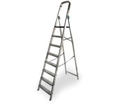 Escalera Aluminio 8 Peldaños Uso Doméstico 3.66m EDM