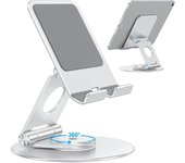 Soporte giratorio para tableta with giratoria de 360 Grados base, soporte ajustable plegable para dibujo