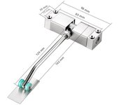 Automatic Door Closer Safety Spring Door Closer, Zinc Alloy Adjustable Closing Door Hinge Door Closer for Door Self Closing, Co