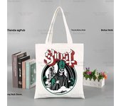 Ghost Band Hard Rock Band Shopping Bag Grocery Ghost B.C. Heavy Metal Handbag Bolsas De Tela Tote Bolsa Jute Tote Shopping Bag