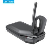 Bluetooth Headset, Wireless Earpiece with Charging Case, Bluetooth Headphones with Dual-Mic Noise Cancelling for Trucker Office
