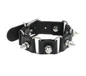 2024 Hip Hop PU Leather Gothic Bell Skeleton Skull Punk Rivet Star Bracelet Chains Retro Couple Bangle Bracelet Jewelry Gift
