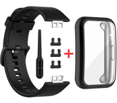 Silicone Watch Strap + Case For Huawei Watch Fit Strap Replacement Band Multicolor Protective Case Accessories band