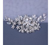 Women's Crystal Pearl Hair Comb Rhinestone Flower Leaf Hairpin Bridal Wedding Headband Tiara - Jewelry Comb Pin Accessory