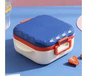 900ML 3 Compartments Bento Box Microwaveable Lunch Box Portable Kids Snack Box With Tableware Student Lunch Box Food Storage Box